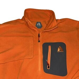 Eddie Bauer First Ascent Fleece 1/2 Zip Pullover‎ Men's Large Orange